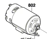 Moteur courant continu 18V réf. 2 609 199 591 BOSCH